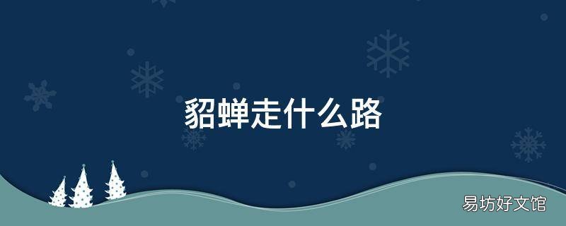 貂蝉走什么路