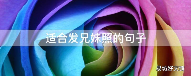 适合发兄妹照的句子