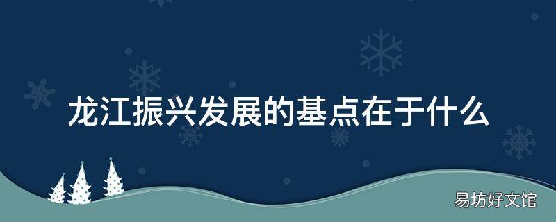 龙江振兴发展的基点在于什么