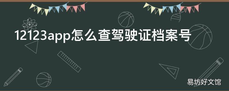 12123app怎么查驾驶证档案号