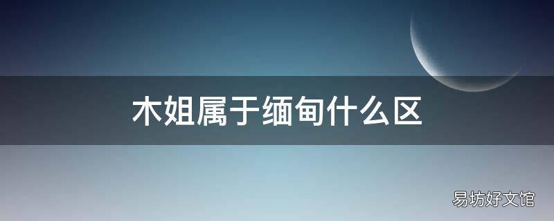 木姐属于缅甸什么区