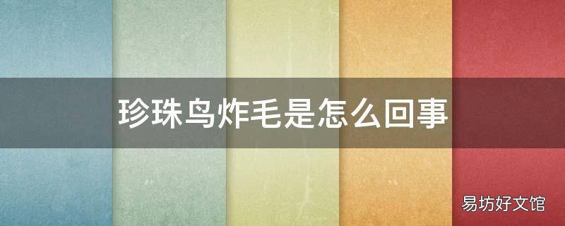 珍珠鸟炸毛是怎么回事