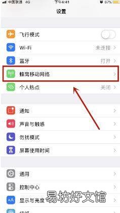 苹果网络设置在哪打开