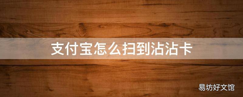 支付宝怎么扫到沾沾卡