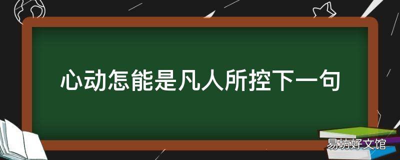 心动怎能是凡人所控下一句