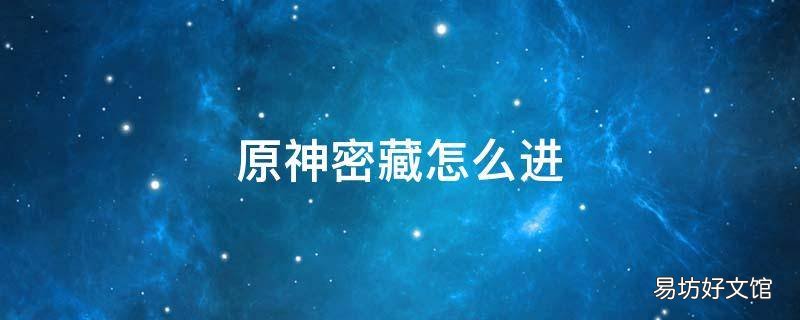 原神密藏怎么进