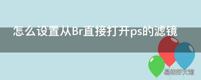 怎么设置从Br直接打开ps的滤镜