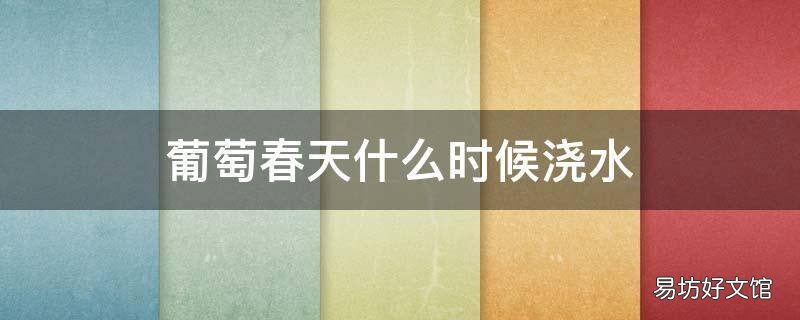 葡萄春天什么时候浇水