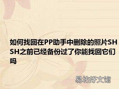 pp助手电脑版怎么用