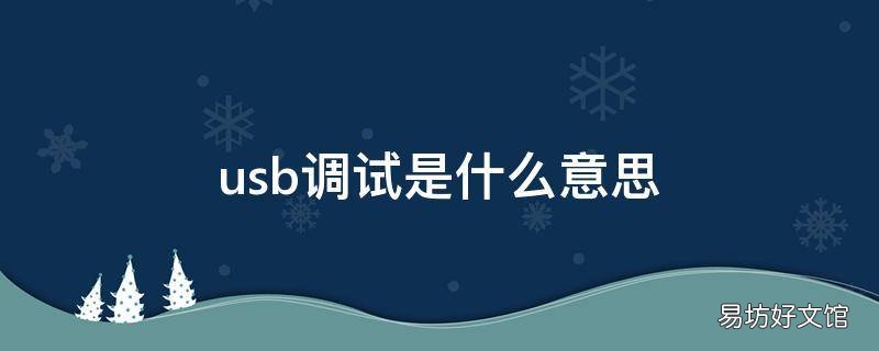 usb调试是什么意思