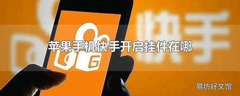 苹果手机快手开启挂件在哪