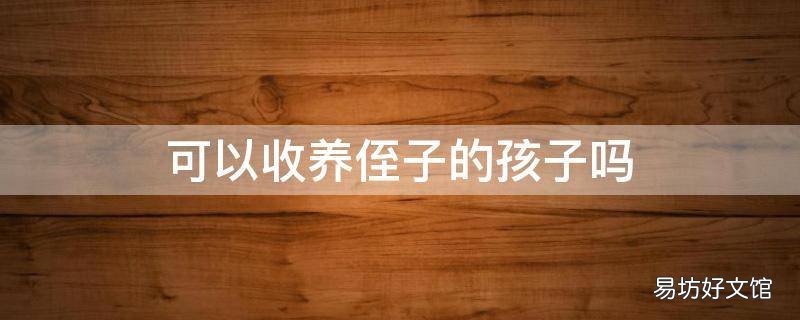 可以收养侄子的孩子吗