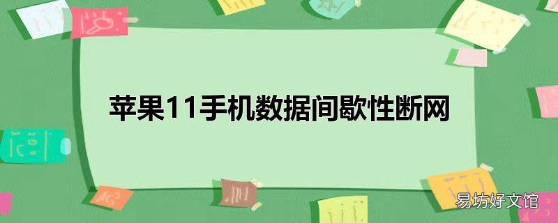 苹果11手机数据间歇性断网