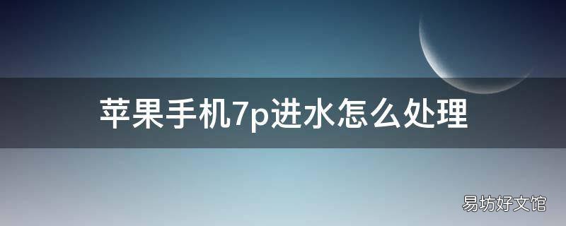 苹果手机7p进水怎么处理