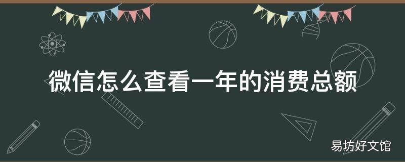 微信怎么查看一年的消费总额