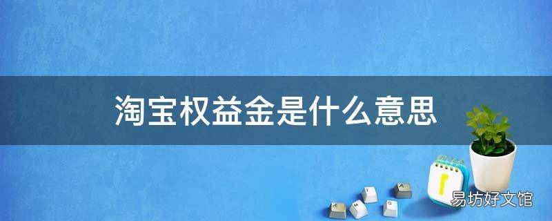 淘宝权益金是什么意思