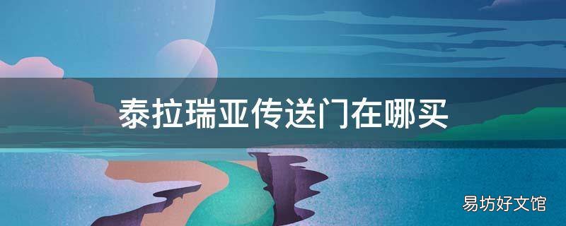 泰拉瑞亚传送门在哪买