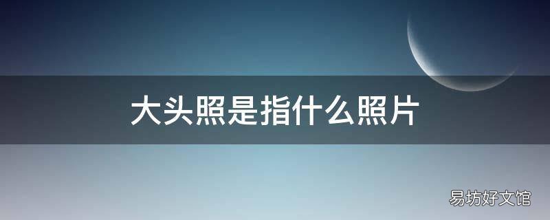 大头照是指什么照片