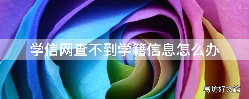 学信网查不到学籍信息怎么办
