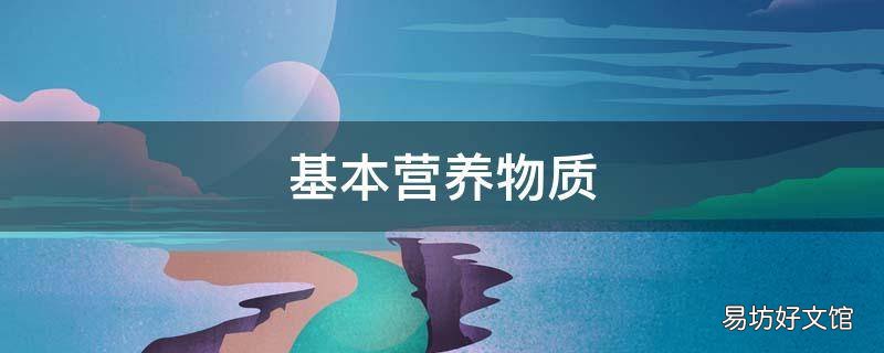 基本营养物质