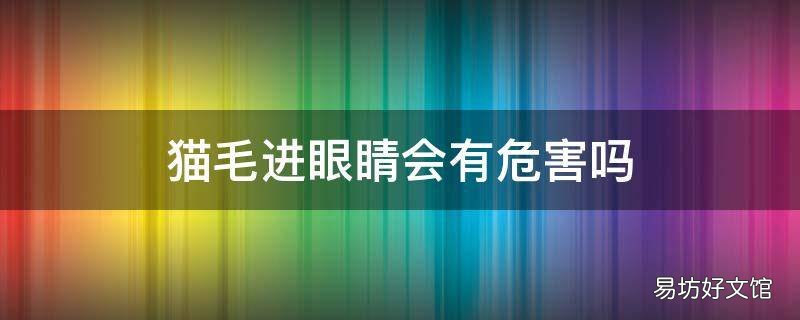 猫毛进眼睛会有危害吗
