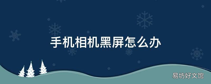 手机相机黑屏怎么办