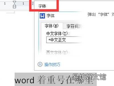 word文档着重号在哪里