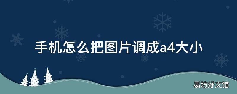 手机怎么把图片调成a4大小