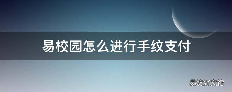 易校园怎么进行手纹支付