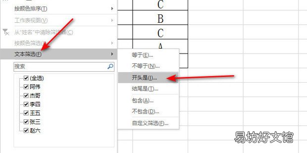 Excel怎样同时筛选出多个姓氏的人员名单