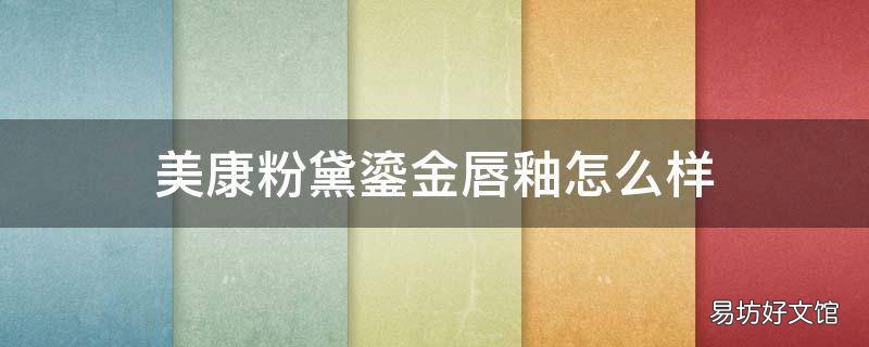 美康粉黛鎏金唇釉怎么样