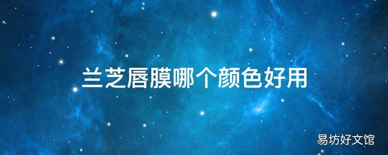 兰芝唇膜哪个颜色好用
