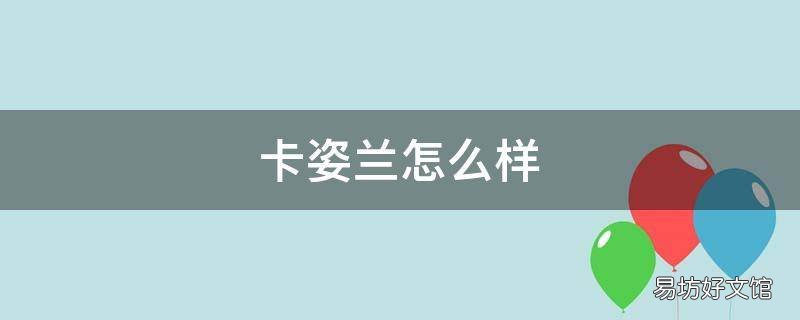 卡姿兰怎么样