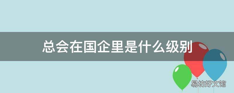 总会在国企里是什么级别