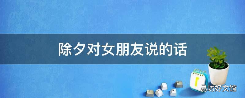 除夕对女朋友说的话