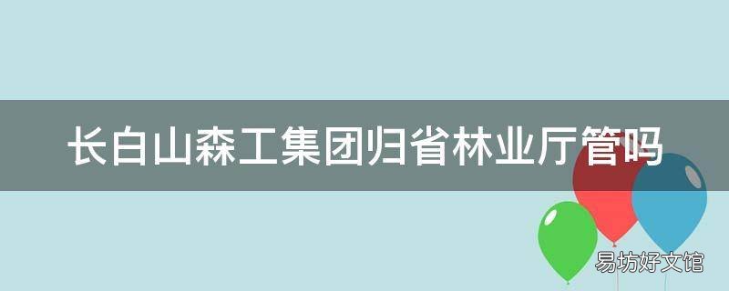 长白山森工集团归省林业厅管吗