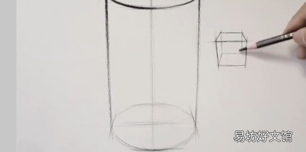 如何画结构素描圆柱体