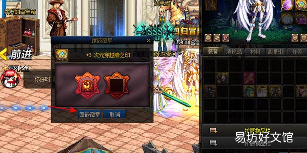 dnf红色徽章镶嵌在哪个部位