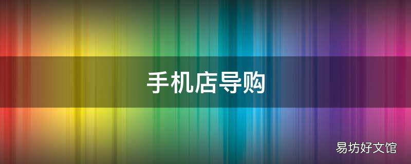 手机店导购