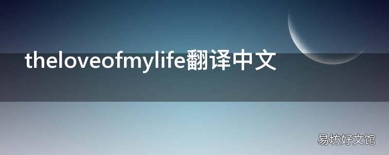 theloveofmylife翻译中文