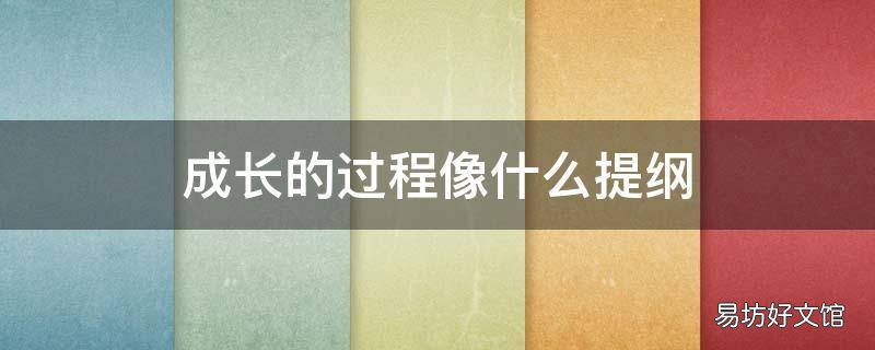 成长的过程像什么提纲