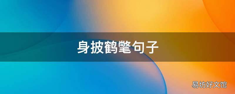 身披鹤氅句子