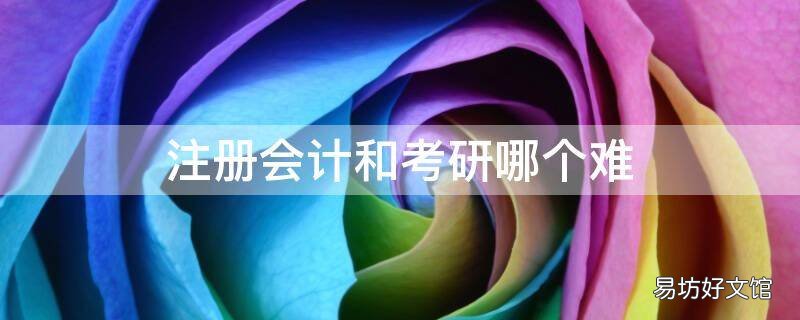 注册会计和考研哪个难
