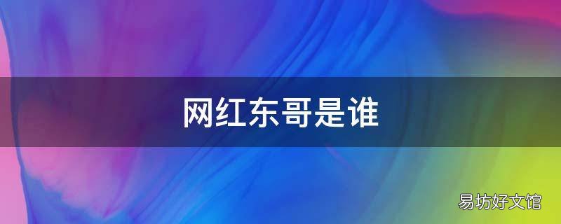 网红东哥是谁