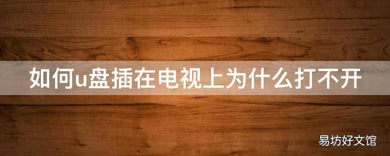 如何u盘插在电视上为什么打不开