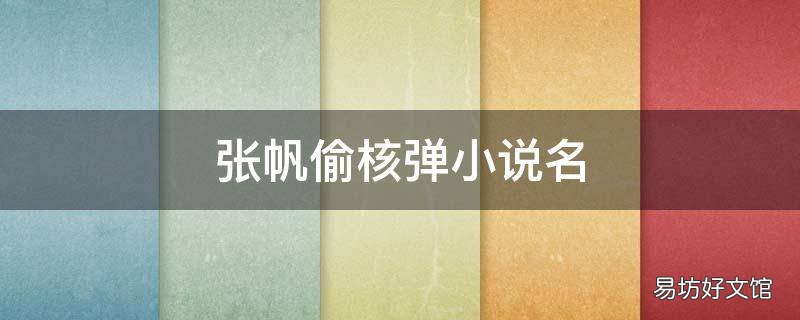 张帆偷核弹小说名