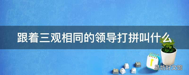 跟着三观相同的领导打拼叫什么