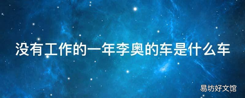 没有工作的一年李奥的车是什么车