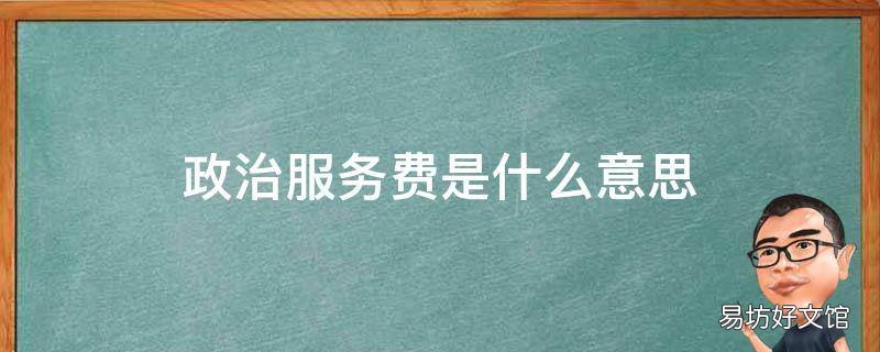 政治服务费是什么意思