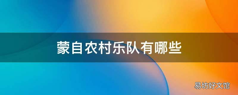 蒙自农村乐队有哪些